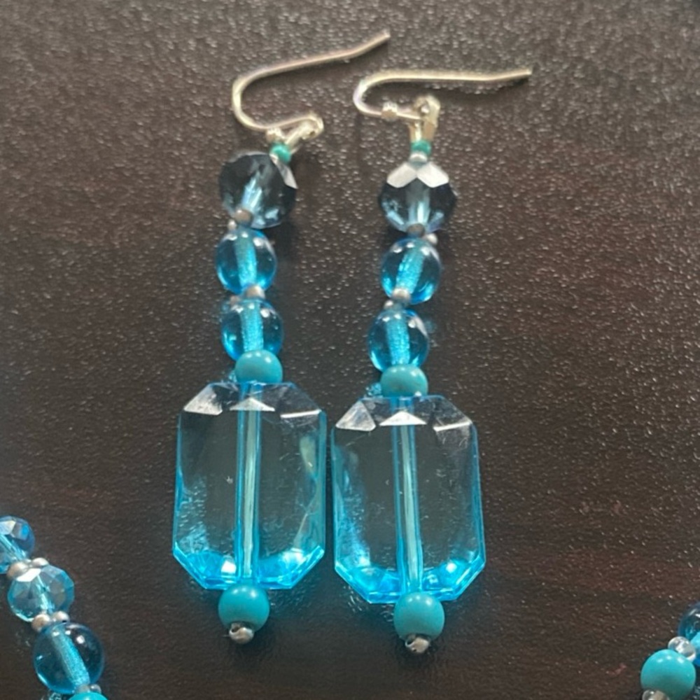 Sky blue Dangling women's Earrings